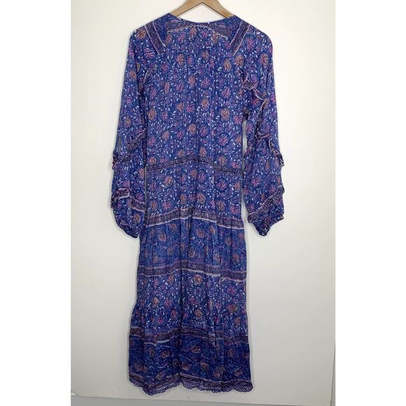 Alicia Bell Cameron Midi Dress Multi, Womens Large Blue - Picture 4 of 16
